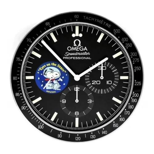 Omega Speedmaster Moonwatch Snoopy Wall Clock front