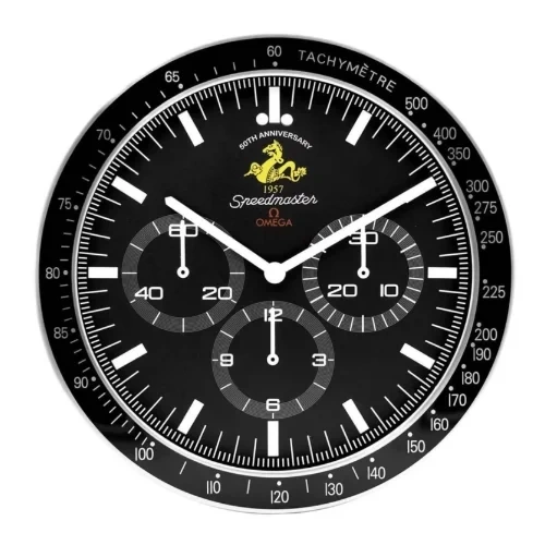 Omega Speedmaster Moonwatch 50th Anniversary Wall Clock front