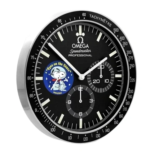 Omega Speedmaster Moonwatch Snoopy Wall Clock side