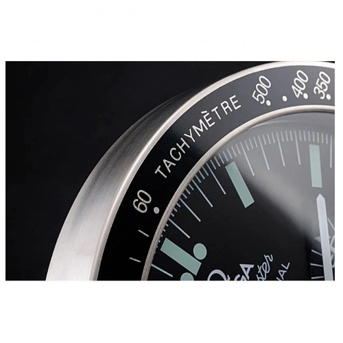 Omega Speedmaster Wall clock  40th Anniversary Silver edge