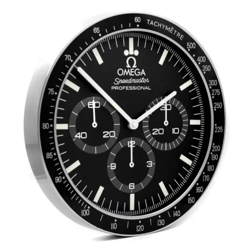 Omega Speedmaster Moonwatch Style Wall Clock side