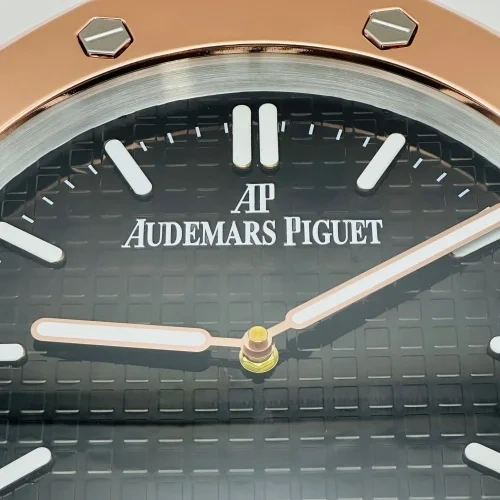 Audemars Piguet Royal Oak Wall Clock  Rose Gold Black Style details