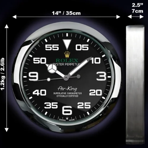 Rolex Oyster Perpetual Wall Clock  Air King Style Size