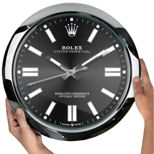 Rolex Oyster Perpetual Wall Clock  Black Dial On Hands