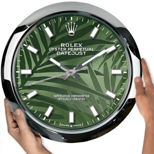 Rolex Oyster Perpetual Wall Clock  Green Palm Style on Hands