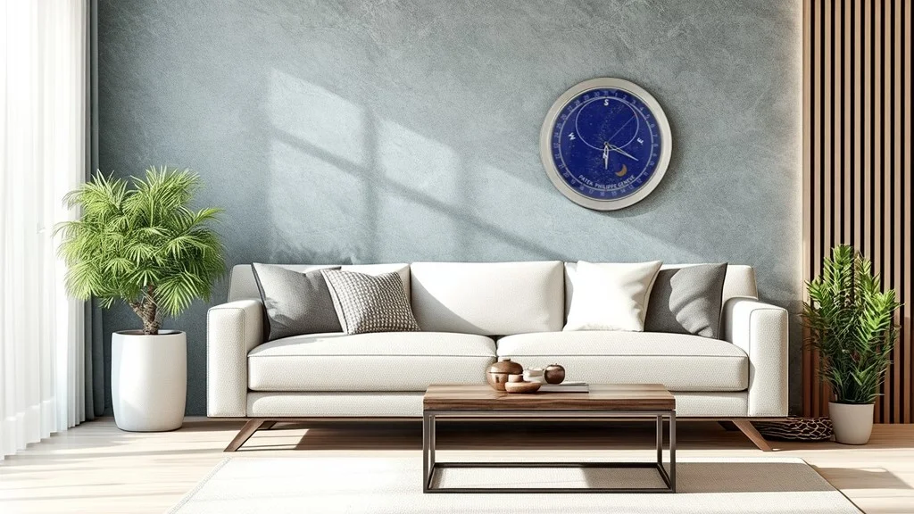 Patek Philippe Wall Clock | Astronomical Silver and Blue