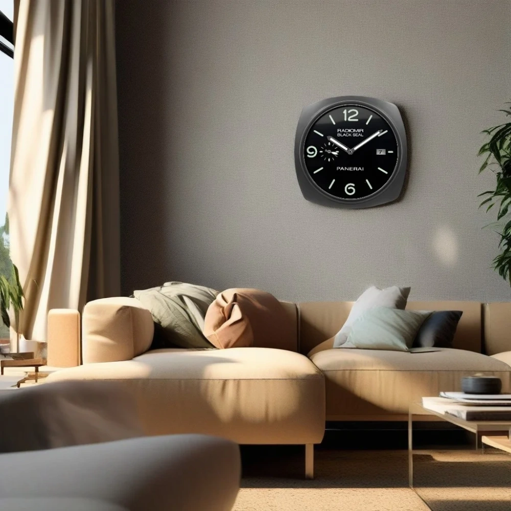 Panerai Radiomir Wall Clock | Black And Green On Wall
