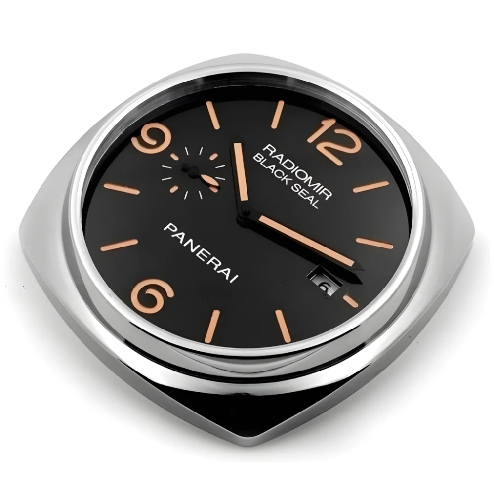 Panerai Radiomir Wall Clock | Silver And Orange Side
