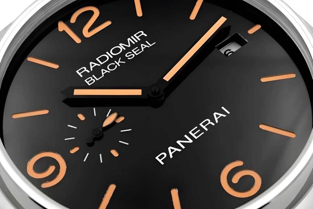 Panerai Radiomir Wall Clock | Silver And Orange Details