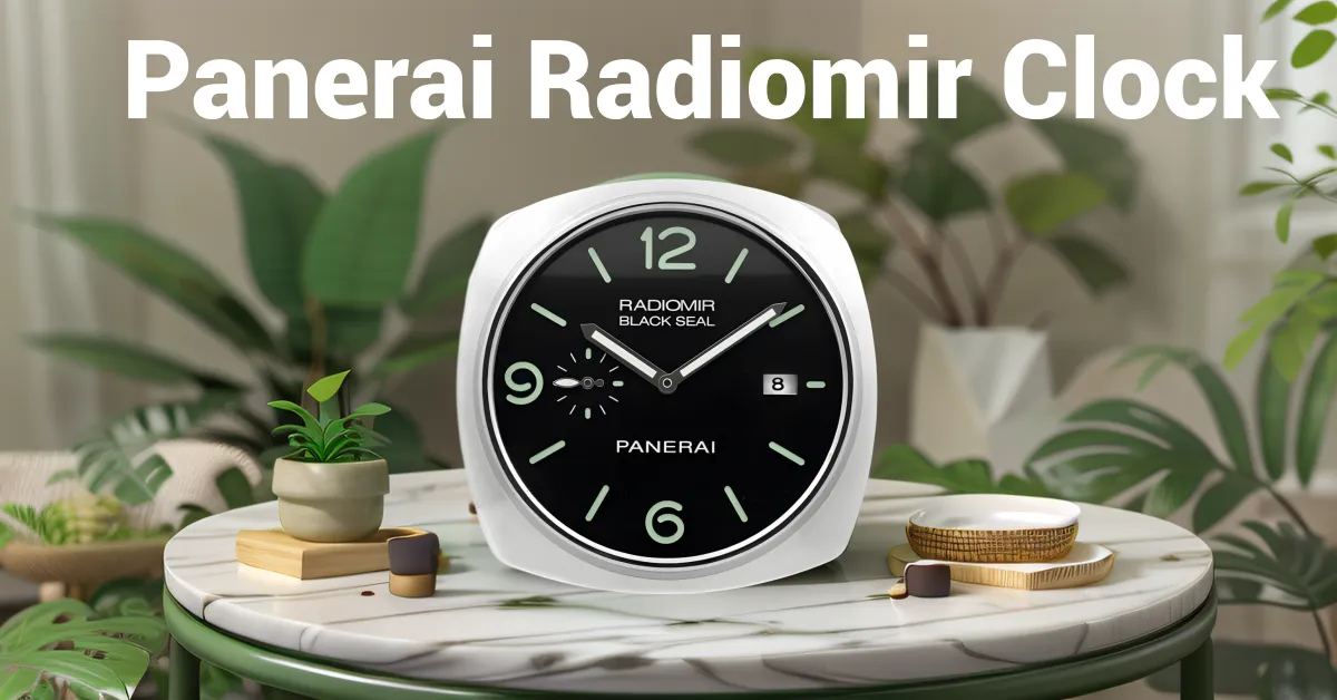 Panerai Radiomir Wall Clock | Silver And Green