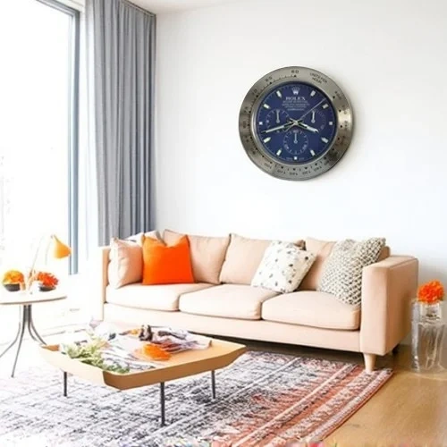 Rolex Daytona Cosmograph Wall Clock | Silver And Blue Style On Wall