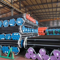 Sch80 Ss400 S235jr Q345 Q195 Sch 40 St37 St52 Hot Rolled Seamless Pipe Round Black Painted Seamless Low Carbon Steel Pipe