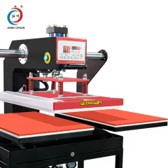 Economical type hydraulic double station heat press machine ZD-7B-2(Elevated bottom plate)