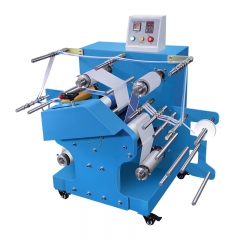 Down-feed webbing drum heat transfer machine