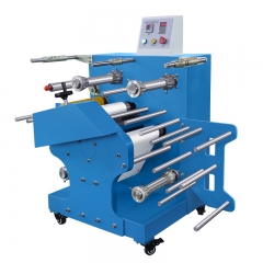 Down-feed webbing drum heat transfer machine