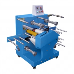 Down-feed webbing drum heat transfer machine