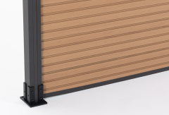 Privacy fencing house  wpc co-extrude fence panel boards decorative wood plastic composite Ornamental Fence