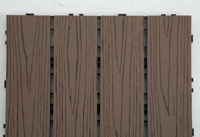 Wood-plastic composite co-extruded small outdoor wood-plastic floor tile wholesale