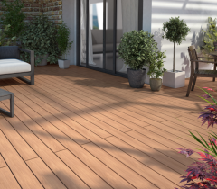 wpc coextrusion outdoor wpc flooring board decking,anti-rotten，anti-slip wpc flooring