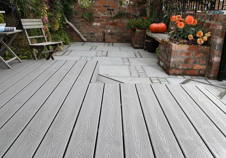 Embossed composite deck extrusion trim wholesale