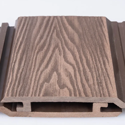 Exterior decoration 3D pressed flower wood plastic wallboard wood grain wood plastic waterproof wallboard