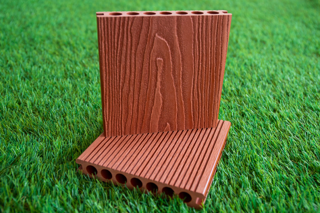 3D Wood Grain Embossed WPC Outdoor Garden Decking Wood Plastic Composite Easy Install Decking