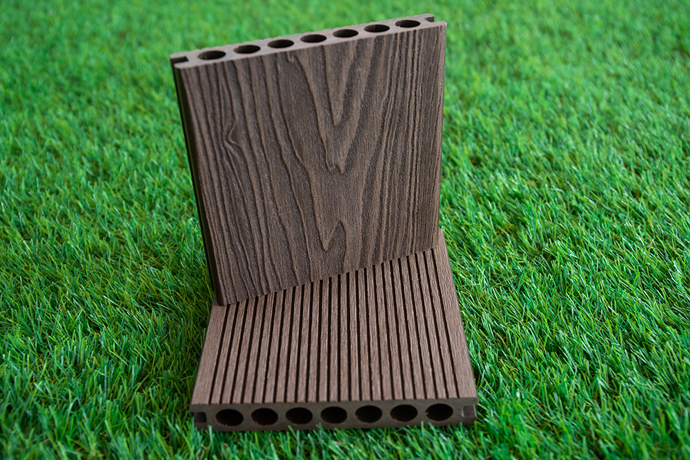 3D Wood Grain Embossed WPC Outdoor Garden Decking Wood Plastic Composite Easy Install Decking
