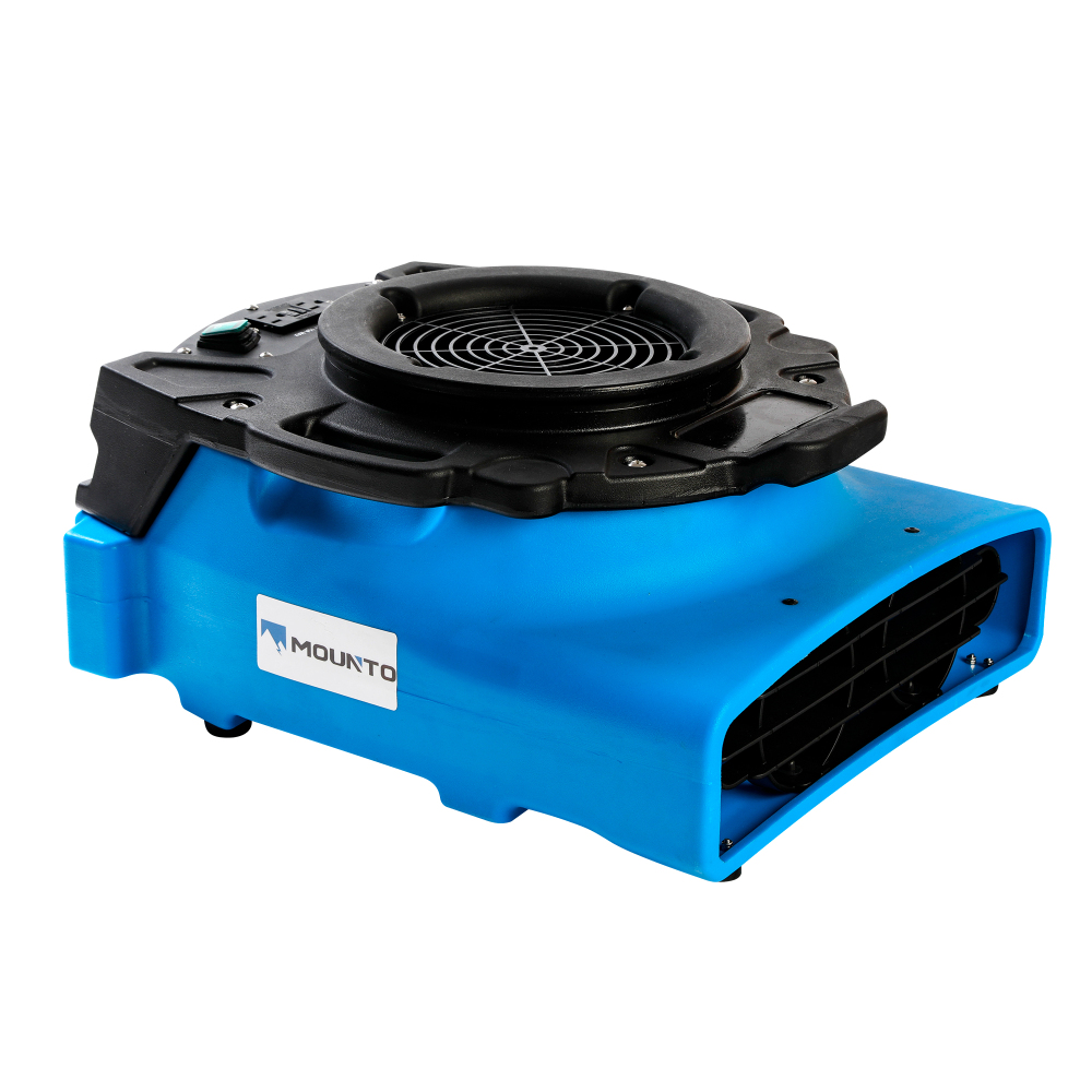 MOUNTO 1/4hp 1200CFM Low Profile Air Mover Floor Carpet Dryer Blower Fan for Water Damage Restoration, Air Circulation, Cooling, Drying