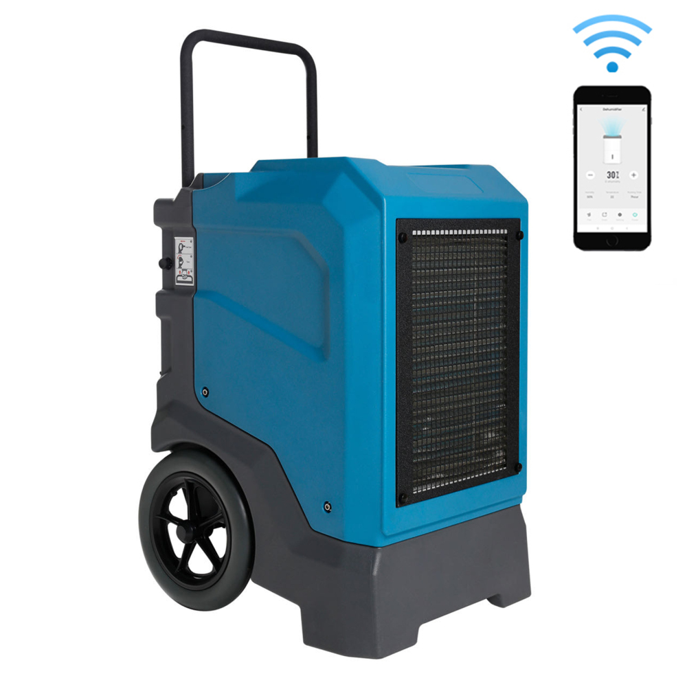 MOUNTO 310Pints LGR Commercial Dehumidifier with Pump and Drain Hose, LGR Portable Dehumidifier with wheels for Home, Basements, Garages, and Job Sites