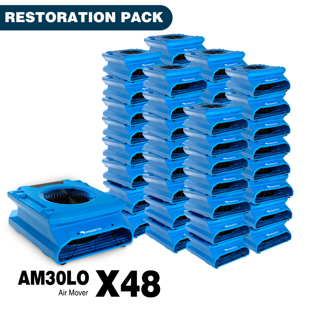 MOUNTO AM30LO 1/4hp Low Profile Air Mover for Water Damage Restoration (48packs)