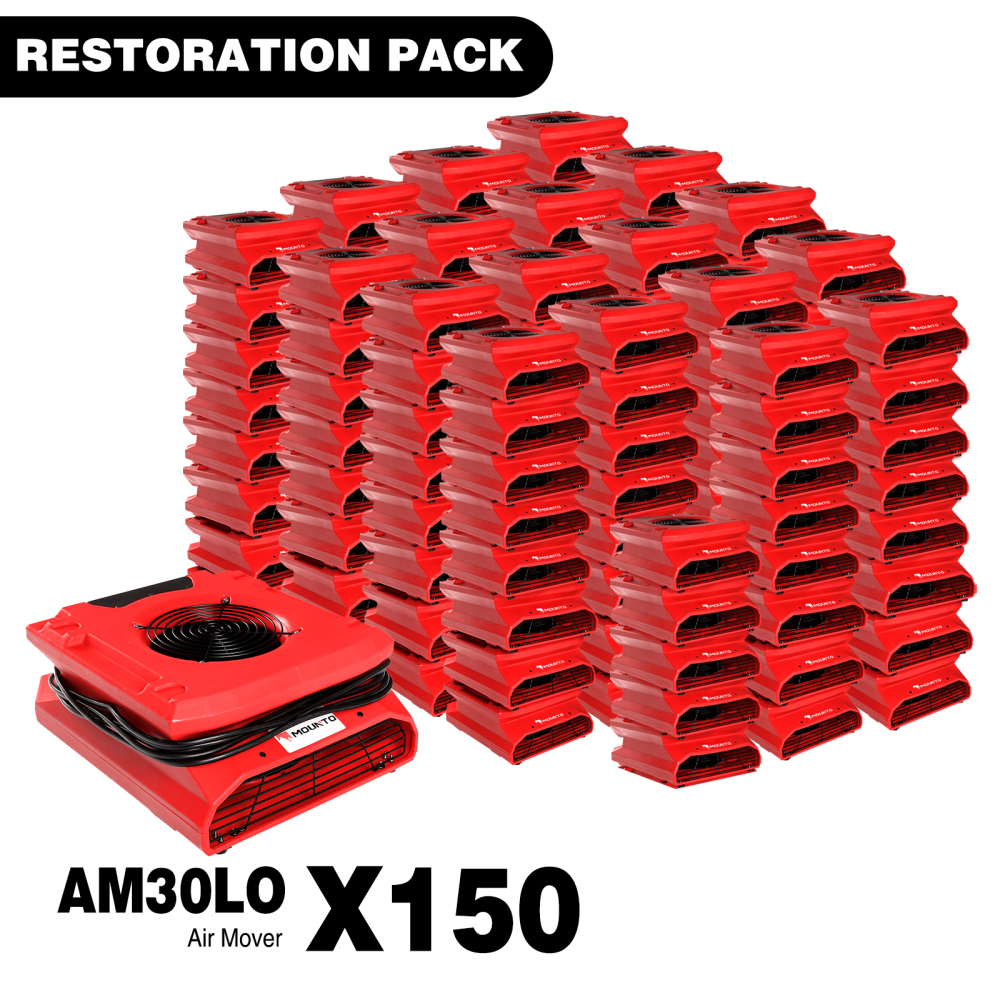 MOUNTO AM30LO 1/4hp Low Profile Air Mover for Water Damage Restoration (150packs)