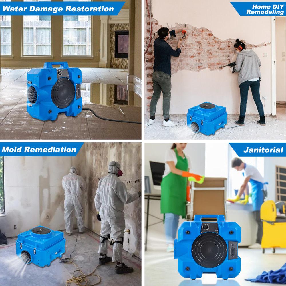 MOUNTO AF500 500 Air Scrubber Hepa Filter for Water Damage Construction Fire Remidiations