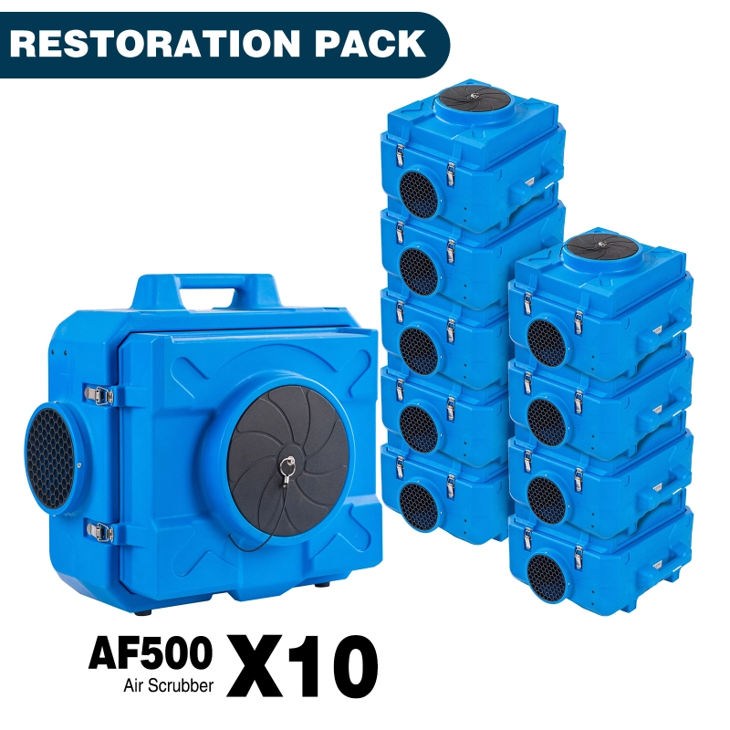 MOUNTO AF500 500CFM Air Scrubber Hepa Filter for Water Damage Construction Fire Remidiations