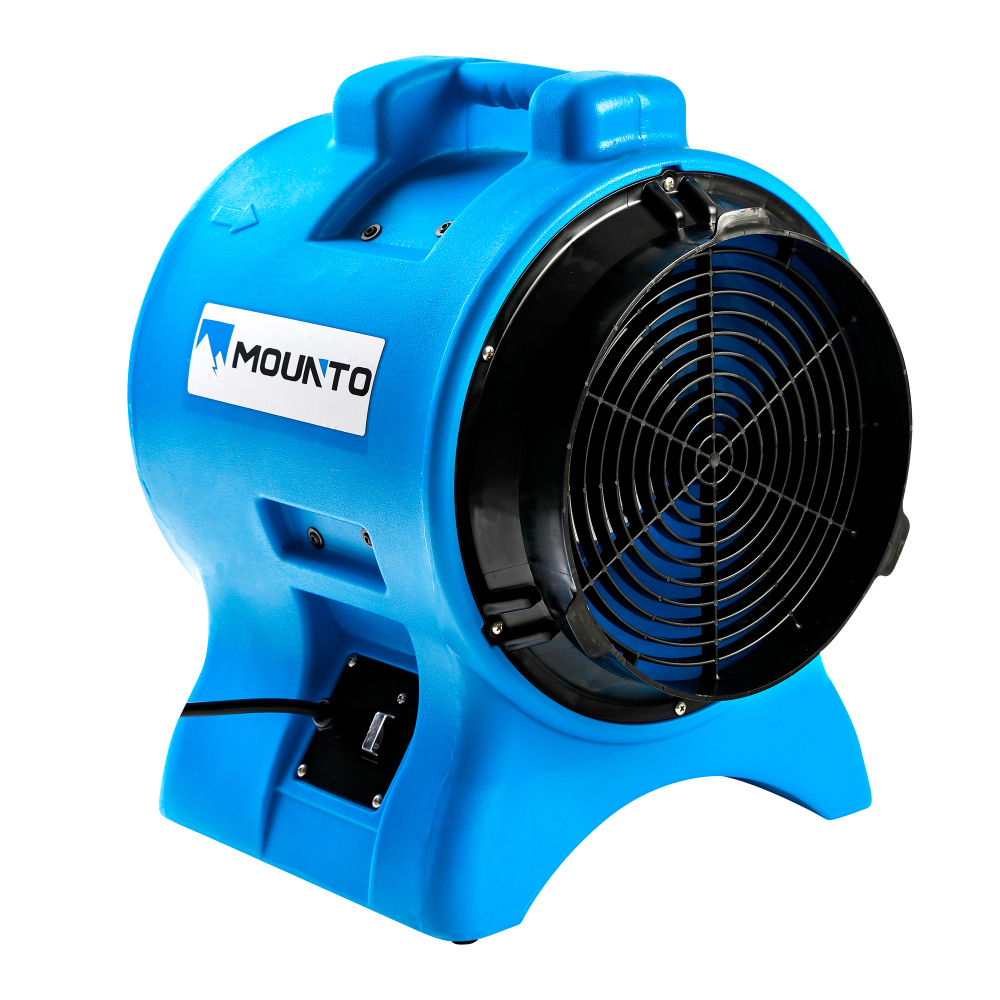 MOUNTO 1HP 3000CFM 12" Axial Blower Exhaust Fan for Confined Space Ventilation