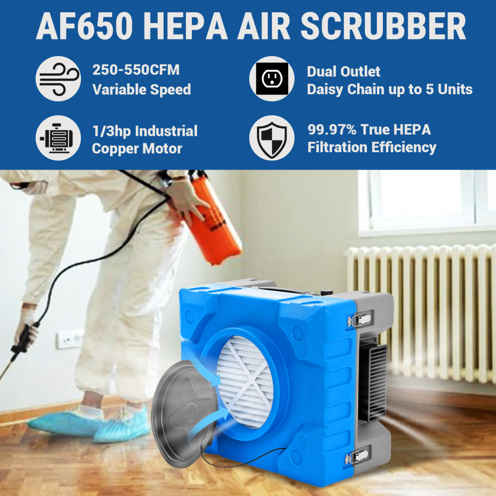 MOUNTO Air Mover Air Scrubber Dehumidifier Combo Package for Water Damage Restoration （ 4xDH95 4xAF650 24xAM33)