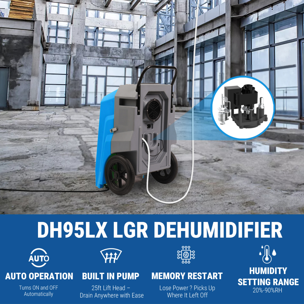 MOUNTO Air Mover Air Scrubber Dehumidifier Combo Package for Water Damage Restoration （ 4xDH95 4xAF650 24xAM33)