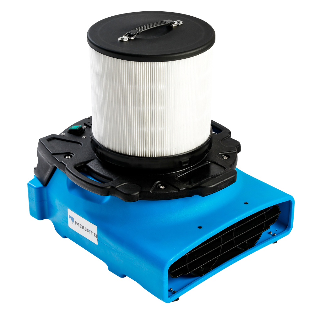 MOUNTO 1/4hp 1200CFM Low Profile Air Mover Floor Carpet Dryer Blower Fan for Water Damage Restoration, Air Circulation, Cooling, Drying