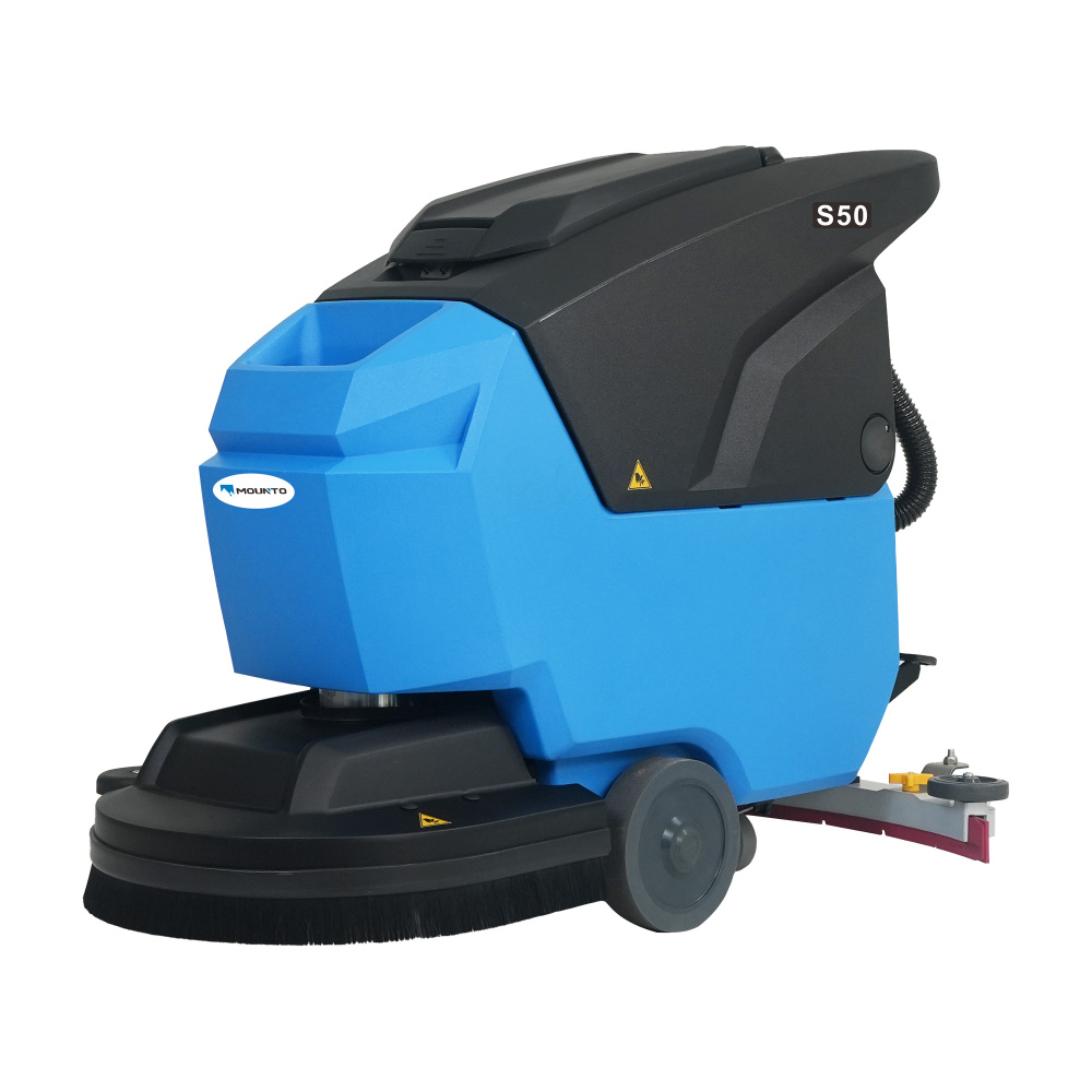 MOUNTO S50 Walk-Behind Floor Scrubber Dryer - 20 in Path, 13.2 Gal, 24V Battery, 60 dB