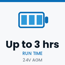 3 hours per charge