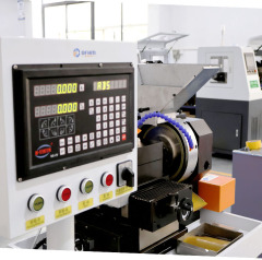 Chamfering machine for 45-degree face grinding of hard materials