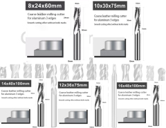 HRC62 Carbide End Mill Cutting Tools with corner radius end mill