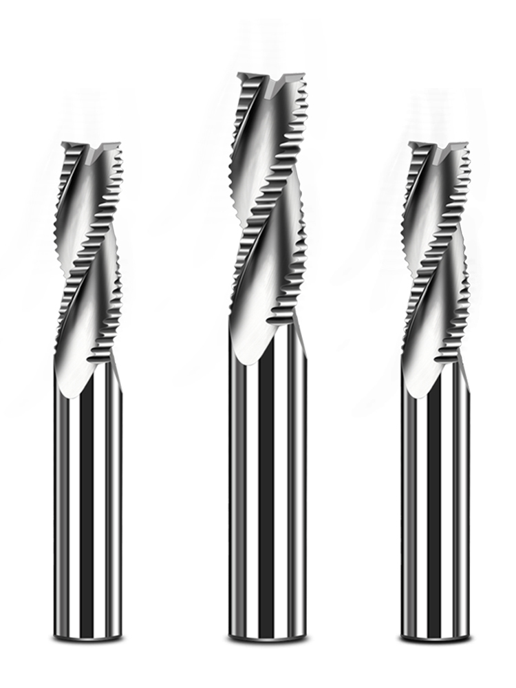 CNC Milling Tools HRC62 Tungsten Carbide Thread End Mill 3 Flutes