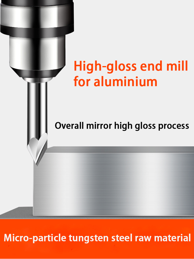 HRC62 Straight Groove Chamfer Tool 60/90/120 Degree Chamfer End  Mill
