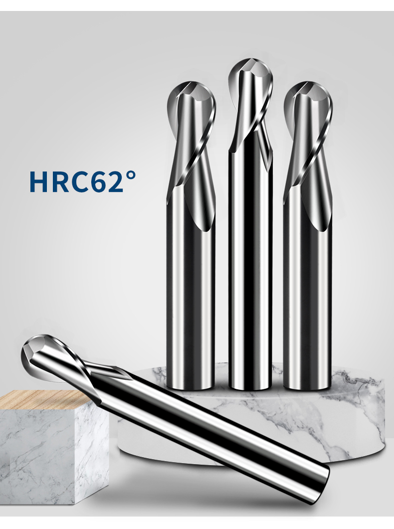 Cnc Machine Tungsten Carbide tool Ball Nose End Mill for Aluminum