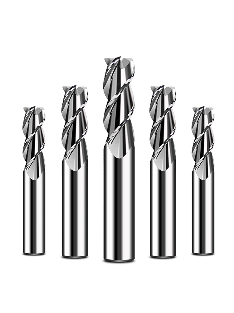 Aluminum Cnc Three Flutes Carbide Tungsten Steel  Round Nose End Mill