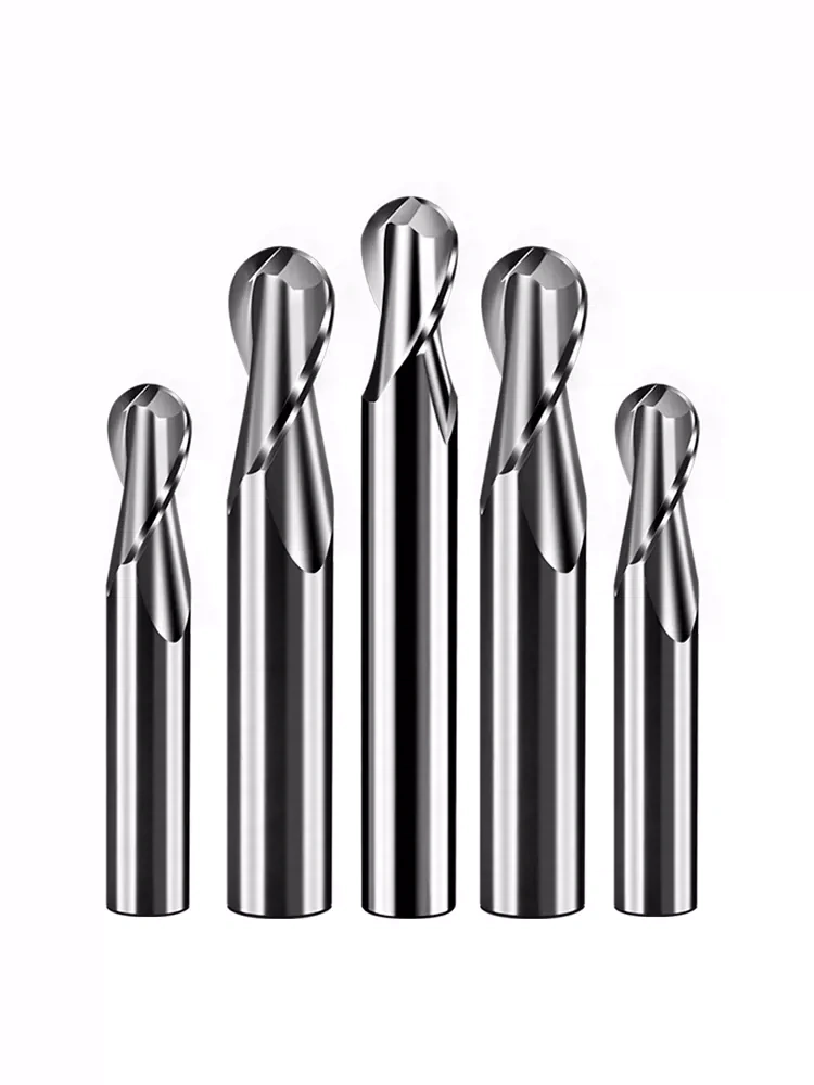High Hardness Ball Nose End Mill Tungsten carbide Milling Cutter For Aluminum