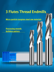 Tungsten Steel 3 Flutes Roughing Milling Cutter Carbide Rough End Mill