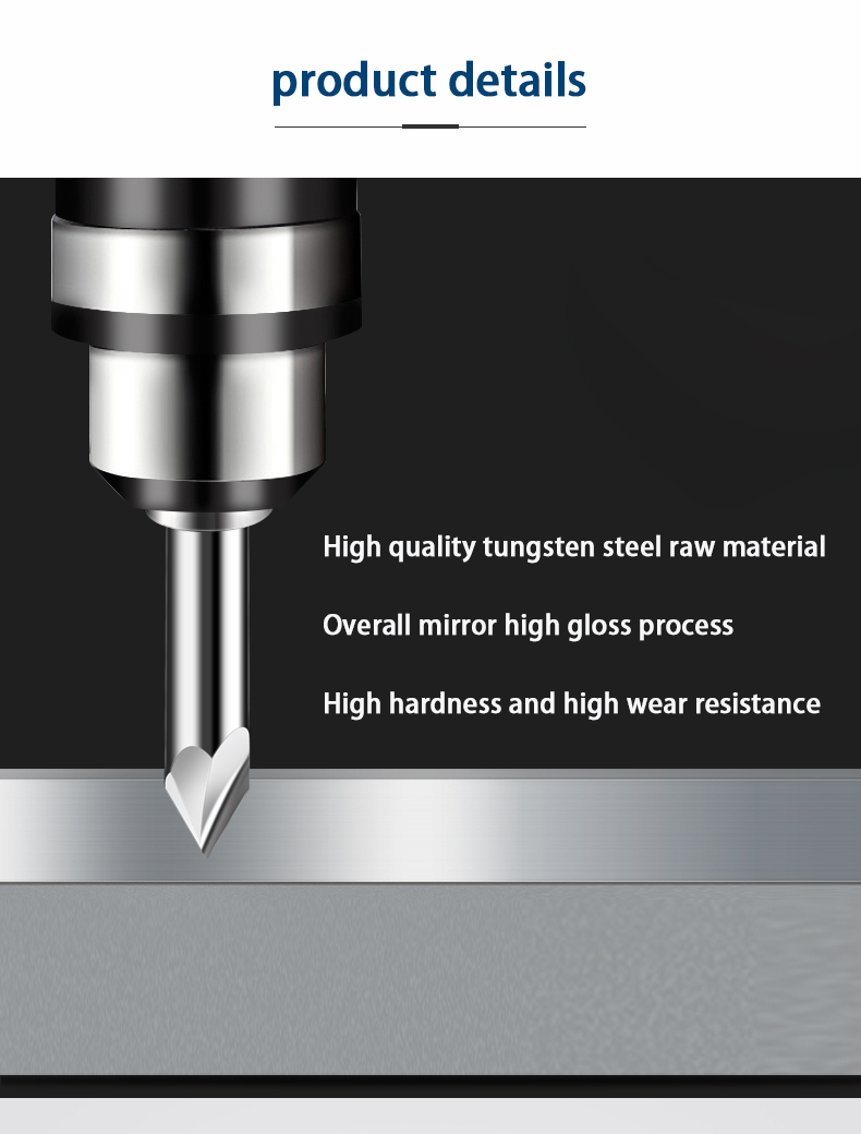 Carbide Chamfer End Mill 60/90/120 Degree Cutting Tools Milling Cutter