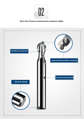 Cnc Machine Tungsten Carbide tool Ball Nose End Mill for Aluminum