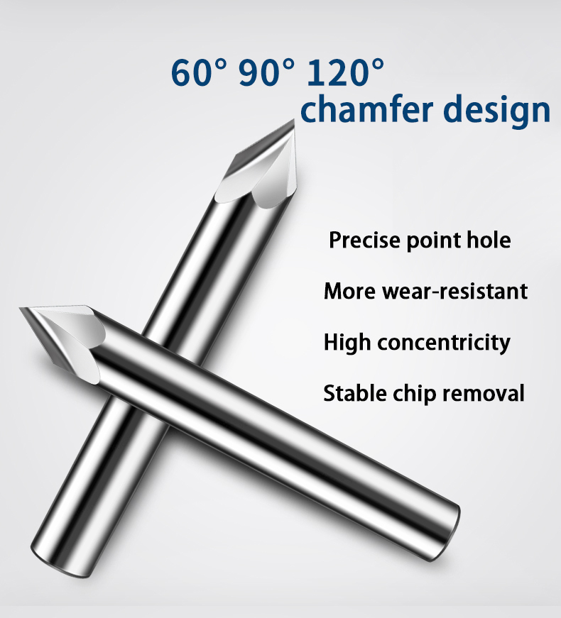 Solid Carbide Chamfer End mill 60/90/120 Degree Chamfering Tool